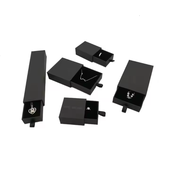 Black Kraft Jewelry Gift Boxes With Black Foam Insert Wholesale 