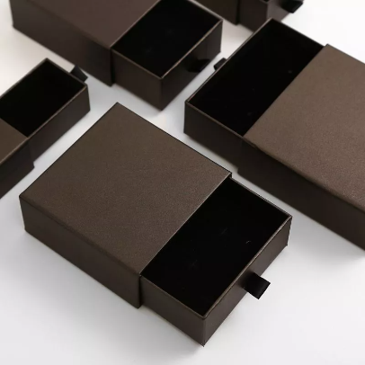 Coffee Color Kraft Paper Slide Drawer Box Packaging 