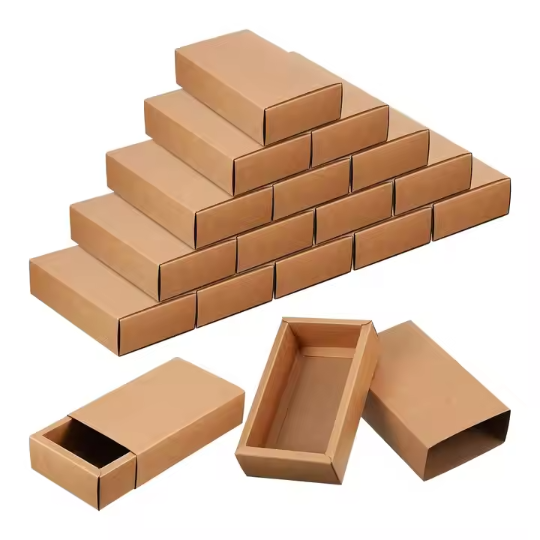 Small Brown Kraft Paper Slide Drawer Box Packaging 