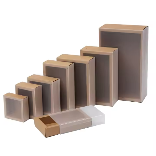 Large Brown Kraft Paper Slide Drawer Box Packaging 