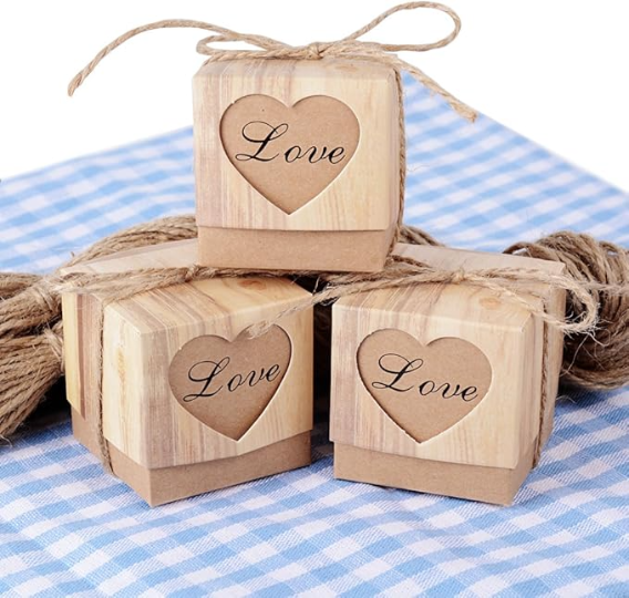 Small Brown Kraft Wedding Favor Gift Boxes Wholesale 