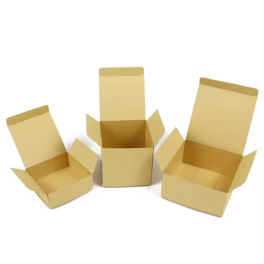 Small Kraft Paper Folding Gift Box With Tuck Top And Snap-Lock Bottom 