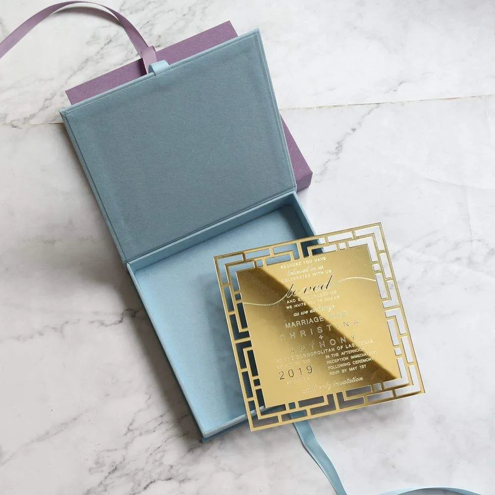 Rigid Square Invitation Boxes